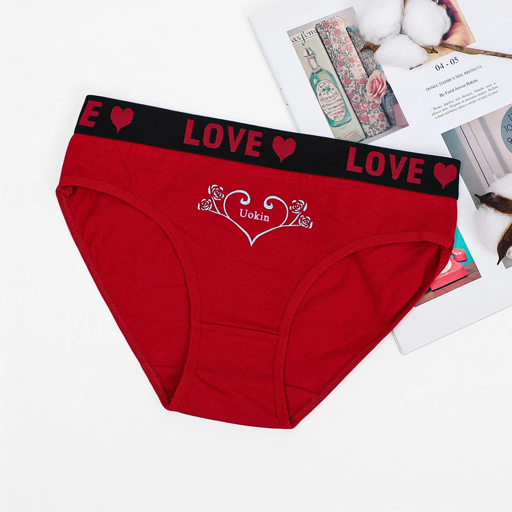 12 pcs dozen sale womens briefs soft material 95 pure cotton mid rise mix size ladies underwear panties UOKIN panty