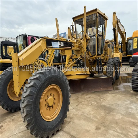 Used Motor grader 140H Original Caterpillar CAT 140H 140G 120G Motor Grader for Sale original painting