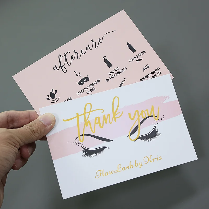 Custom logo printing luxury valentine greeting card blank diy thank you card for my small business your purchase order