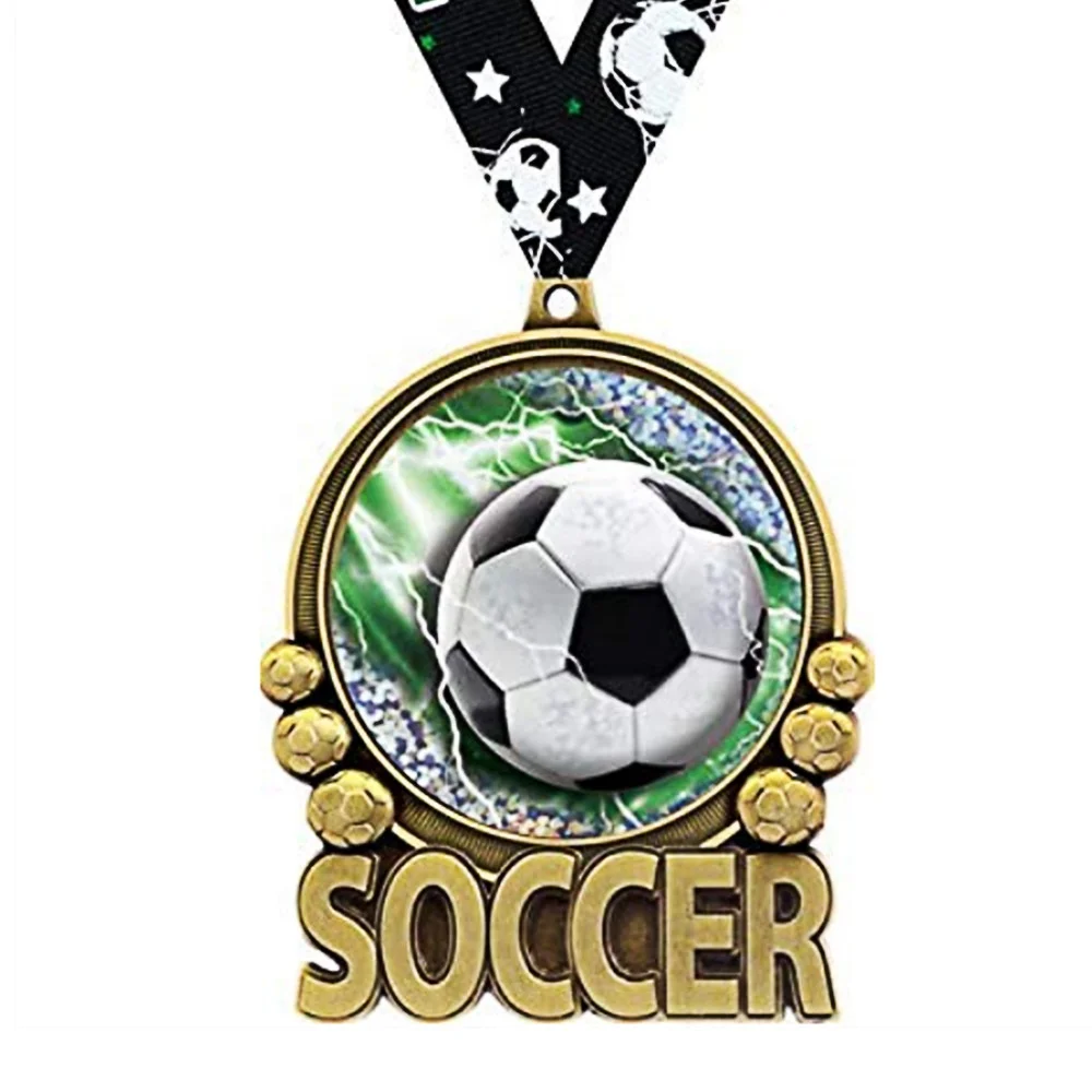 Gold Award Football Medals-Winner Medal Gold Prizes for Sports Competitions Party