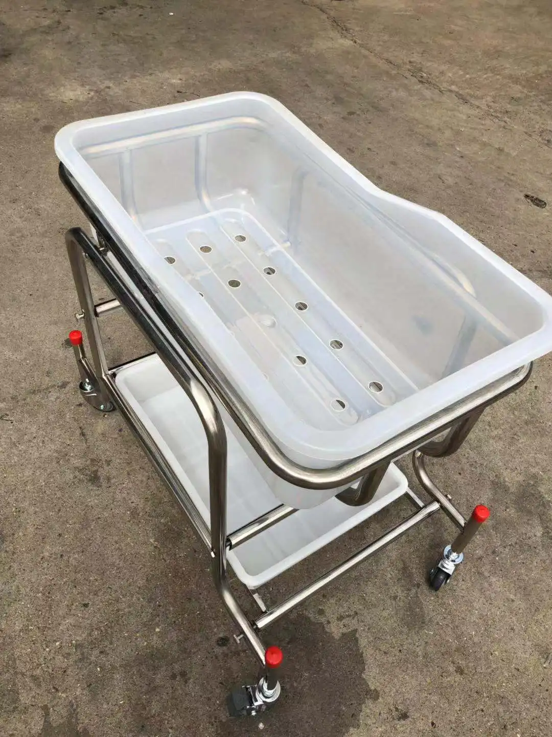 YKB005-Y2 medical supplier manufacture hospital baby cot stainless steel infant bed