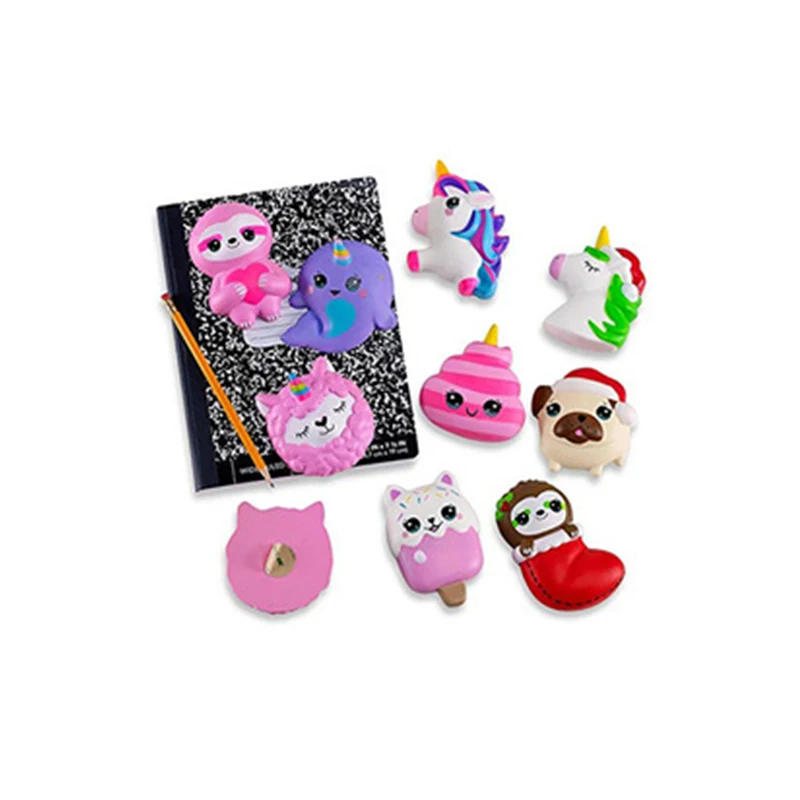 New Style Memory Foam Ice Cream Refrigerator Sticker Squishy Notebook Stickers Squeeze Gadget For Fun Vent Toy