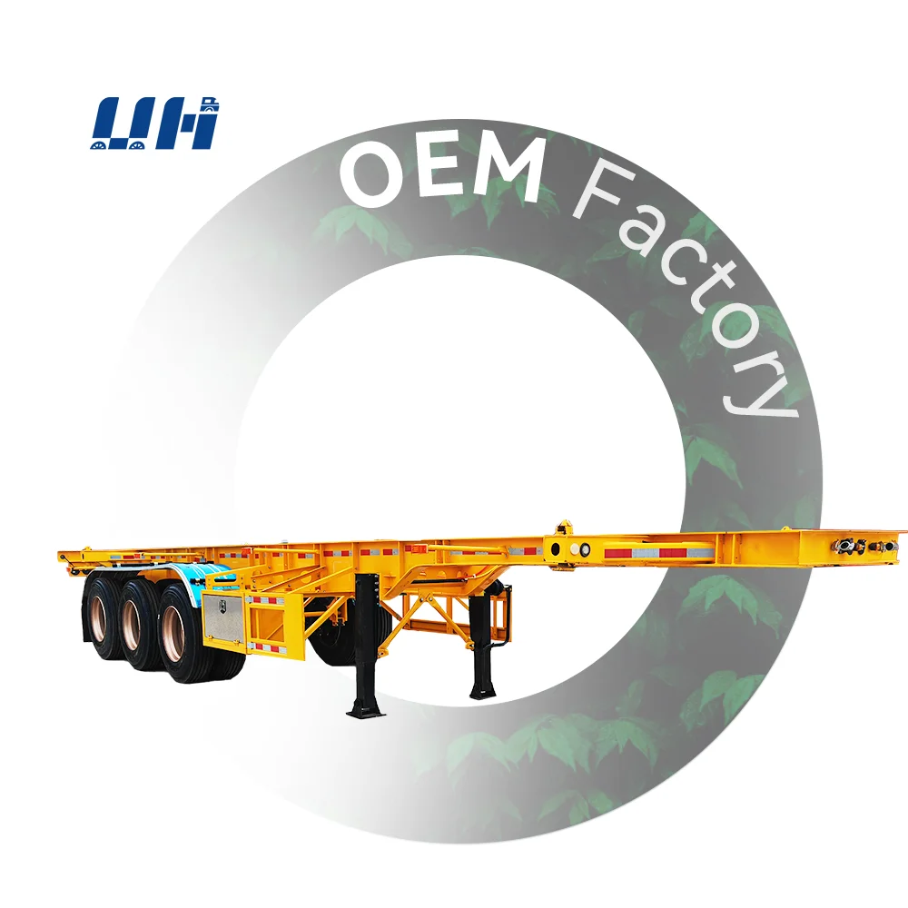 Factory Price 20ft Flatbed 10 Ton 40 Ton Flatbed Truck Trailer for Sale in China