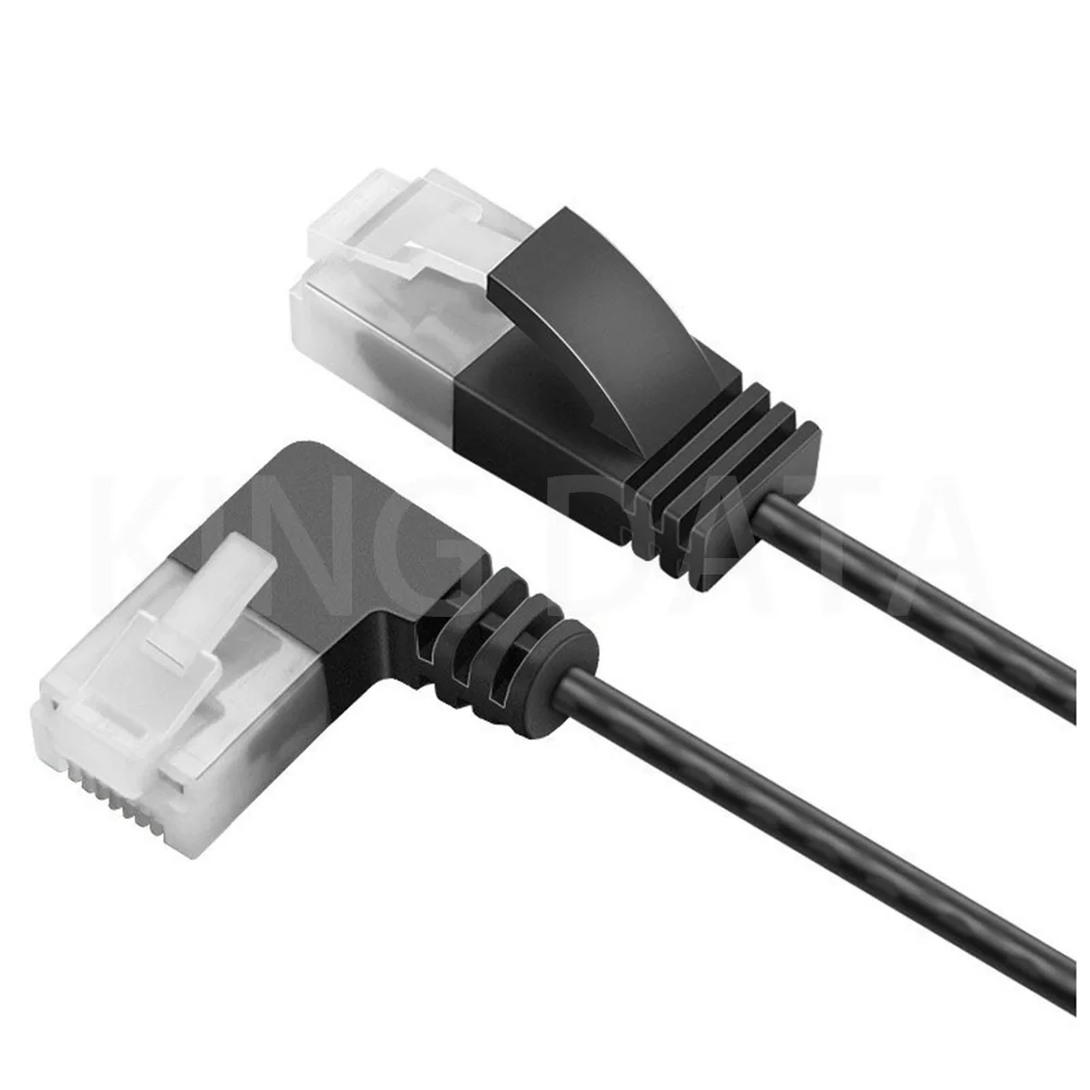 Factory direct supply PVC Jacket elbow slim cable 26AWG cat7 slim network cable suitable for corners