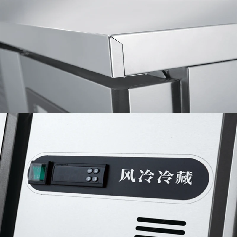 Chef Commercial Countertop Refrigerated Buffet Catering Food Display Sandwiches Pizza Prepare Working Bench Work Table Salad Bar