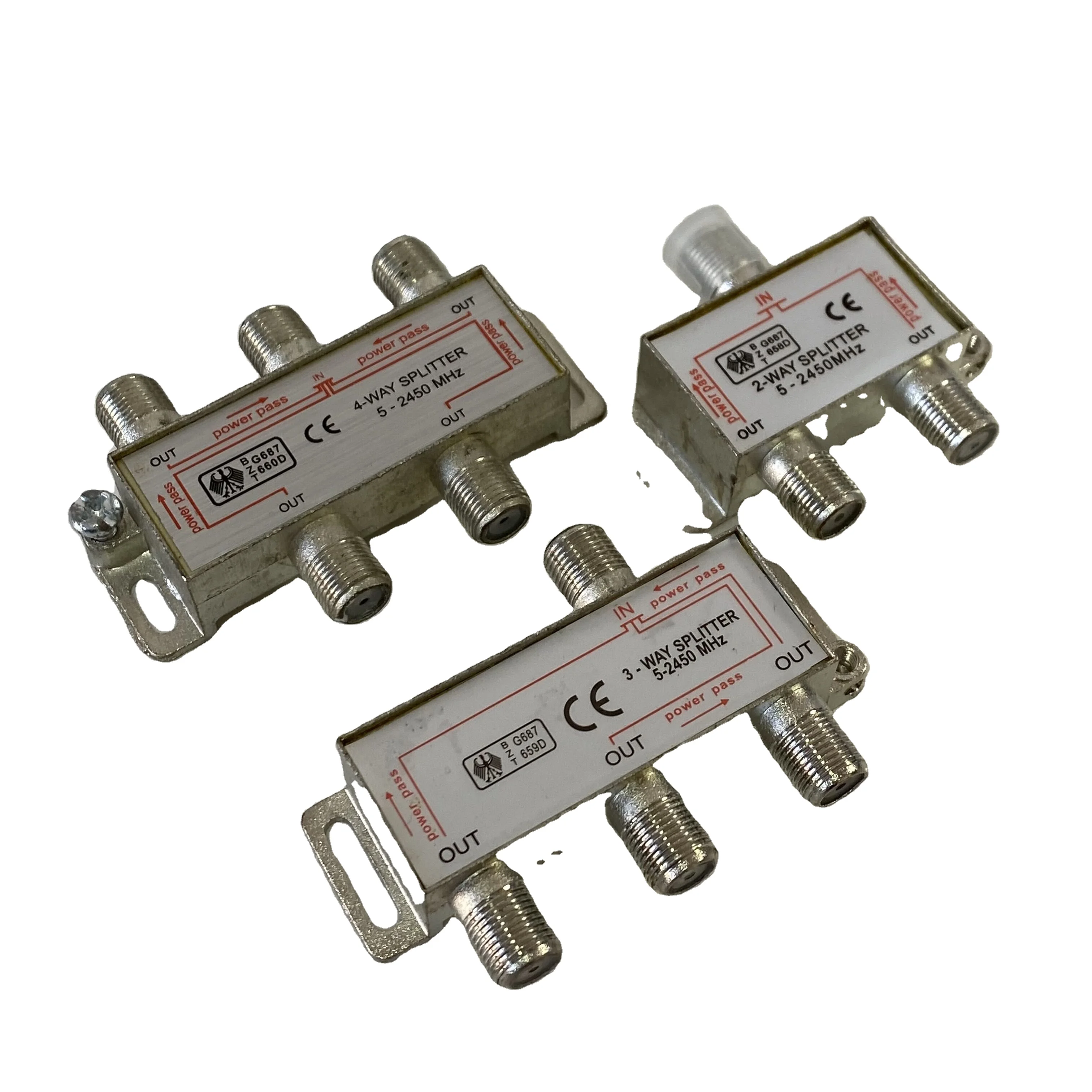 Good Quality 4-way Satellite 4 Way Indoor Antenna Splitter Catv Indoor Use Outdoor Splitter