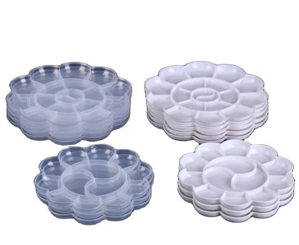 10 Wells Acrylic Oil Watercolor White Painting Plastic Palette Artist Paint Palette