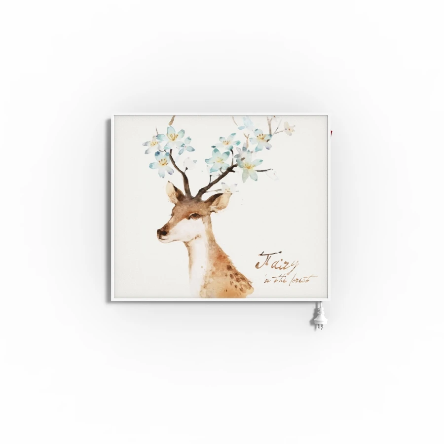 Natural infrared room space heater with carbon electric radiator