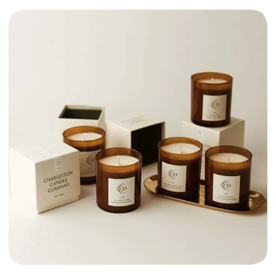 Private Label Custom Luxury Home Fragrance Decoration Bougies Kerze Scented Soy Wax Candles/Candels With Jar Box