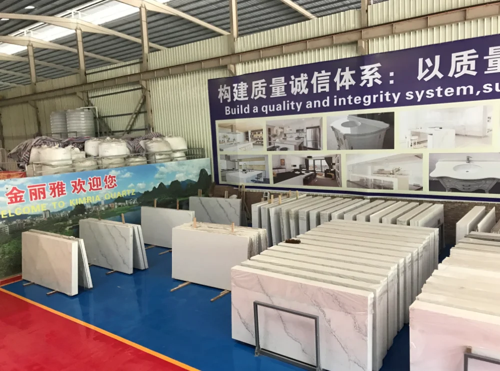 Panda white quartz stone artificial quartz for kitchen countertops island top marble look for step stair home decoration