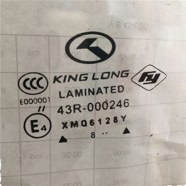 original spare parts 253300120  Kinglong bus front windshiled glass