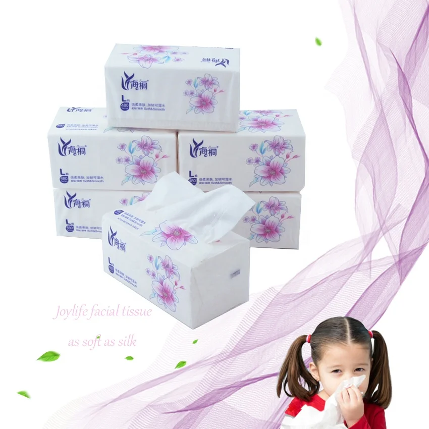 100% Bamboo Pulp Rectangular Facial Tissue Soft Packing Facial Tissue Paper commercial Pop Up Facial Tissue