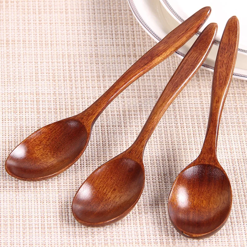 Wooden Tea coffee Spoon creative Tableware Milk honey Baby Dinnerware Size 18*4cm