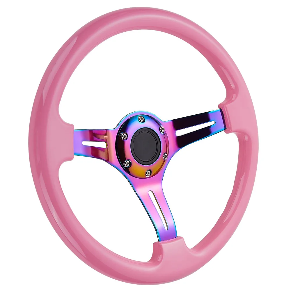 14 Inch Alloy Steering Wheels Car Steering Wheel With Horn Button for Racing Car Interior Accessories Sport Steering Wheels