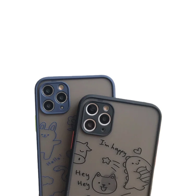 Wholesale New Fashion Cartoon Design Waterproof Shockproof Cell Phone Cover Thin Transparent Phone Case Accessories for iPhone