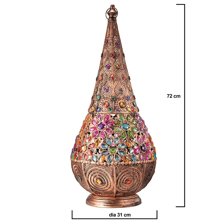 Home Decor Creative Corner Crystal Lamp Standing Floor Iron Wire Weave Flower Luxury Turkish Floor Lamp
