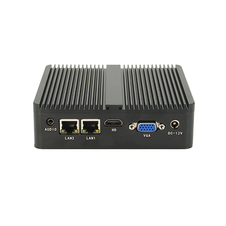Factory Wholesale Thin Client Fanless Mini PC with DDR3 Dual Lan Dual Com Port Dual Display Micro Desktop Computer