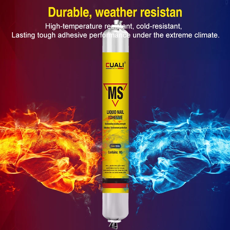 Supper bonding Ms Glue liquid nail Adhesive 600ml Modified silanes resin Sealants Adhesives For big area sintered stone joints