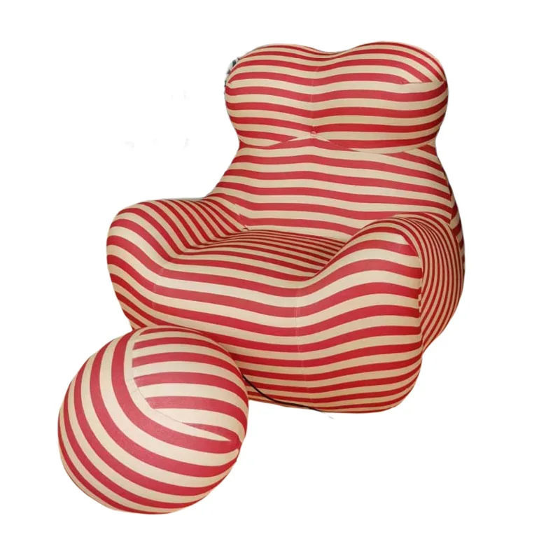 Hot New designer furniture high back up waiting Sofa chair fiberglass single seater ball lounge chair with ottoman