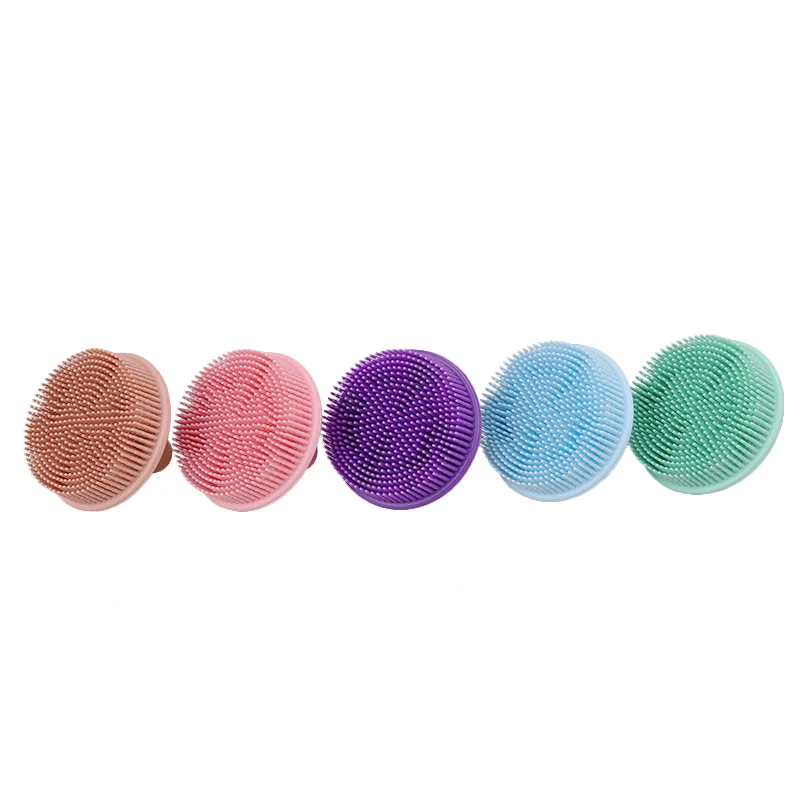 LOHAS Multiple Colors Home Massage 100% Food Grade Full Silicone Bath Brush Totally Soft For Skin Cleaning