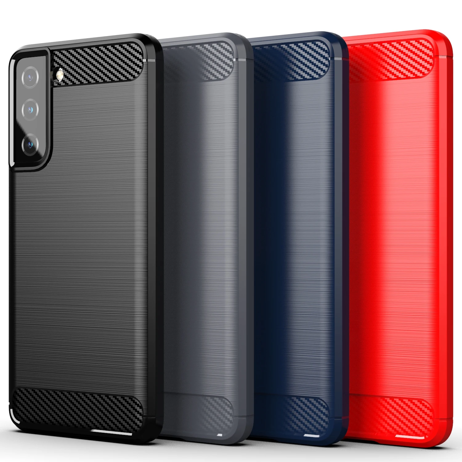  Чехол из углеродного волокна для samsung S21 мягкий чехол ТПУ мобильного телефона Samsung Galaxy ultra fe задняя