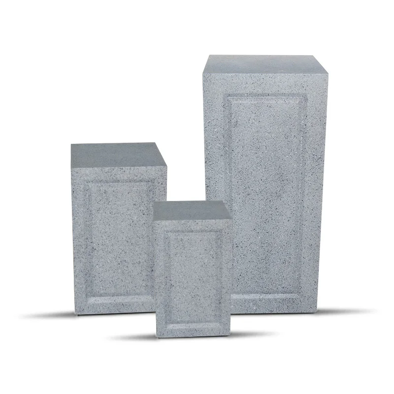 80/100/120cm Tall Planter Stand Factory Wholesale Rectangular Plant Stand Indoor Outdoor Fiber Clay Flower Pot Stand