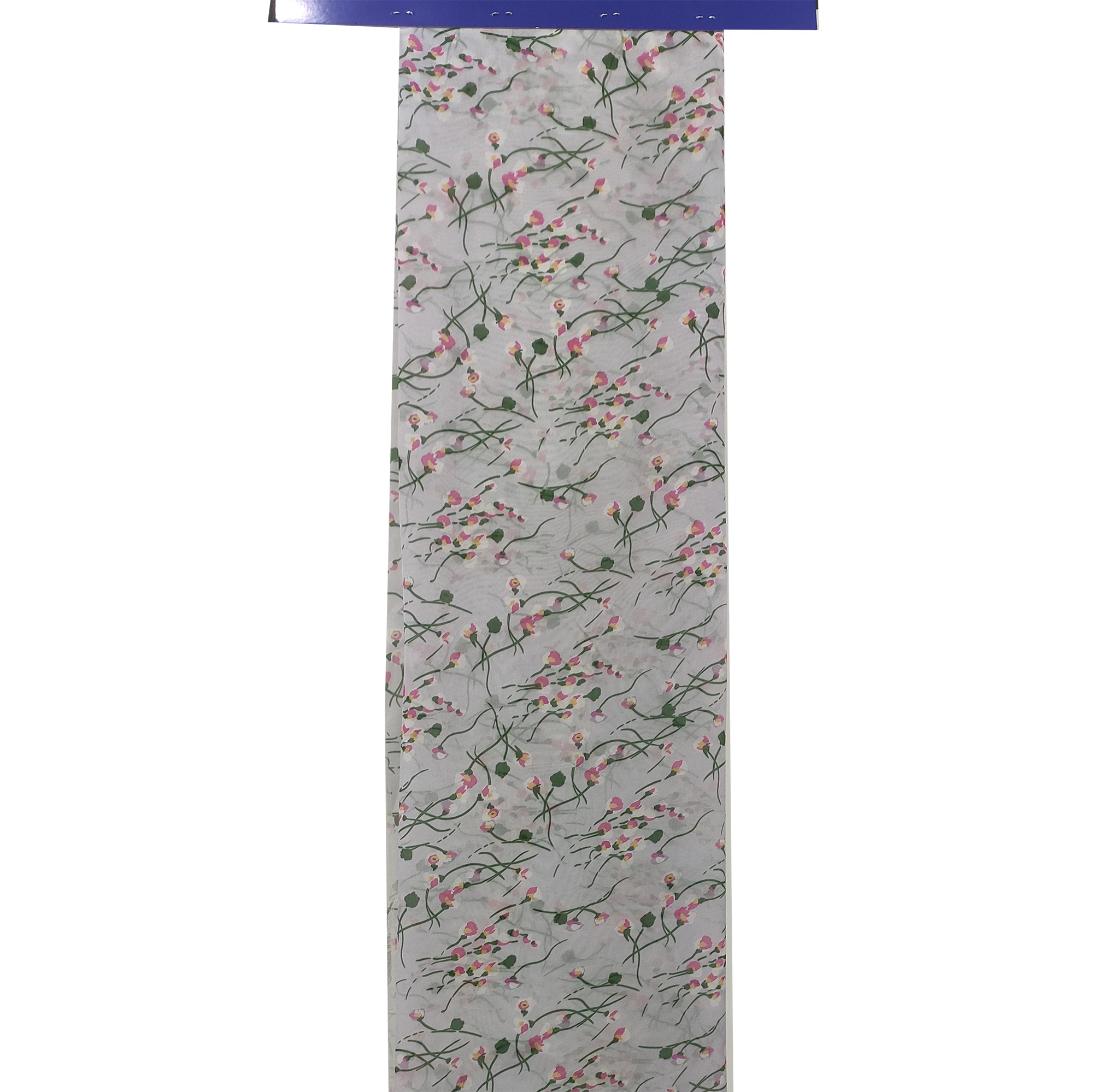 
Professional brocade floral print satin roll screen printing mesh silk fabric 