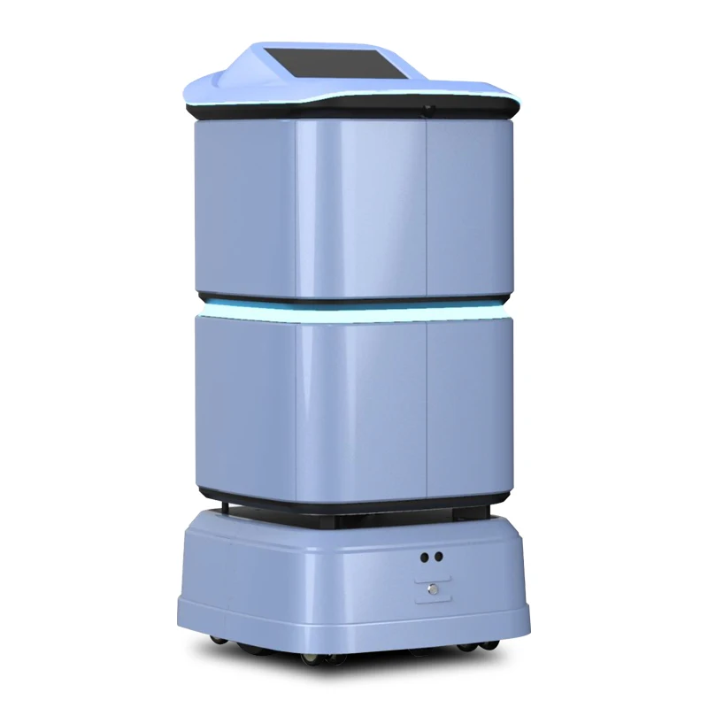 High efficiency built in Lidar and sensor food delivery robot