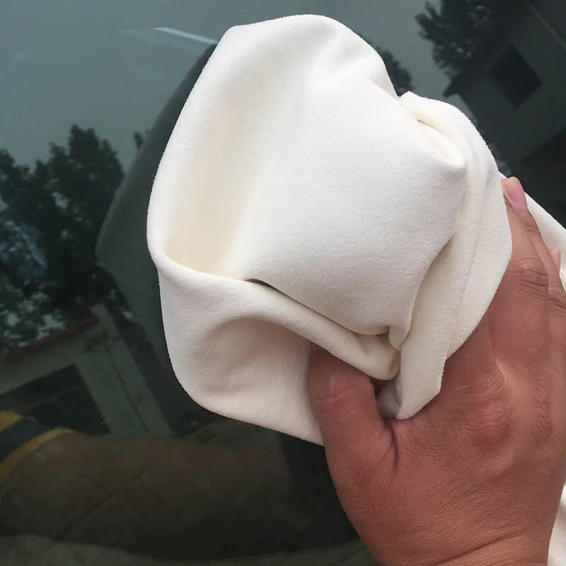 Natural Shammy Chamois Leather Auto Car Detailing Cleaning Cloth Car Wash Suede Absorbent Quick Dry Towel Genuine Sheepskin