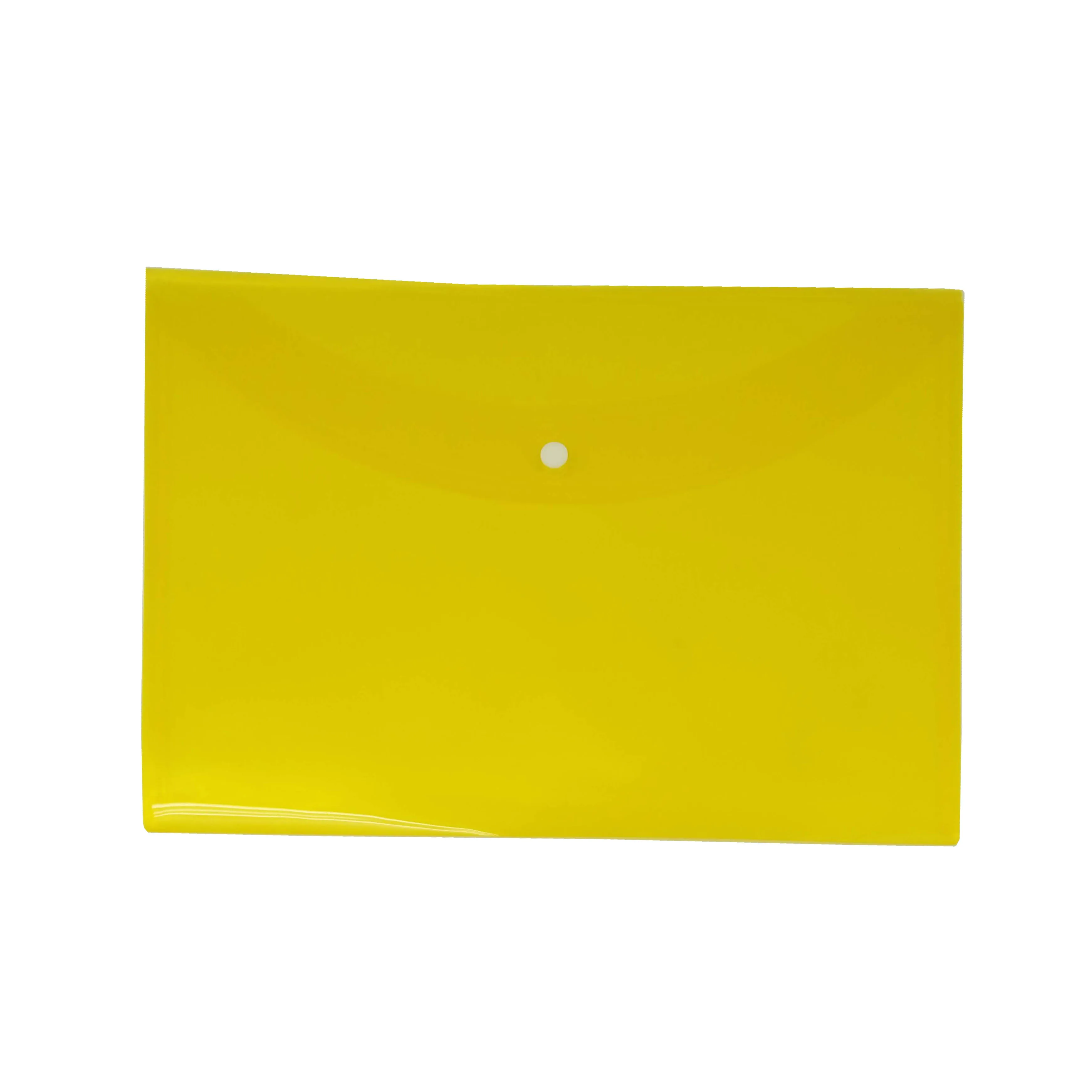 A4 Colorful Semi-Transparent envelope file holder with snap button plastic wallet