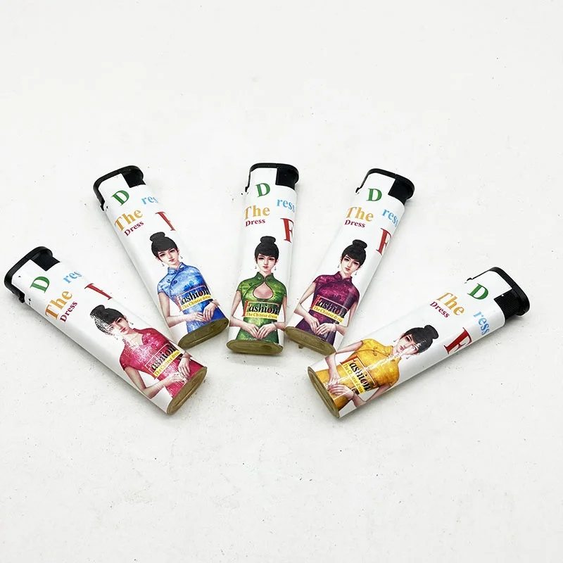 Cheapest Black Slim Wrapper Cigarette Lighter Windproof Popular in Indian Nepal