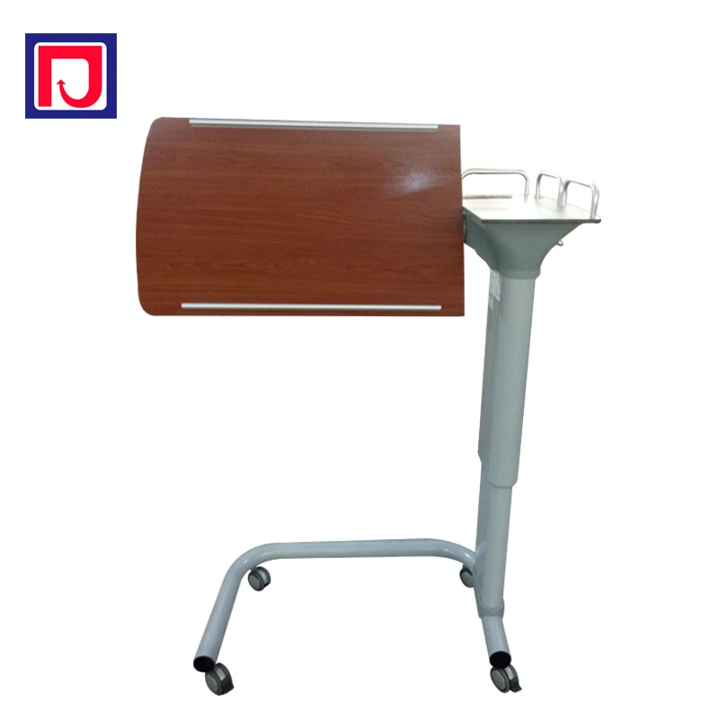 Medical Tilting Table, Hospital Dining Table, Over Bed Table with Wheels