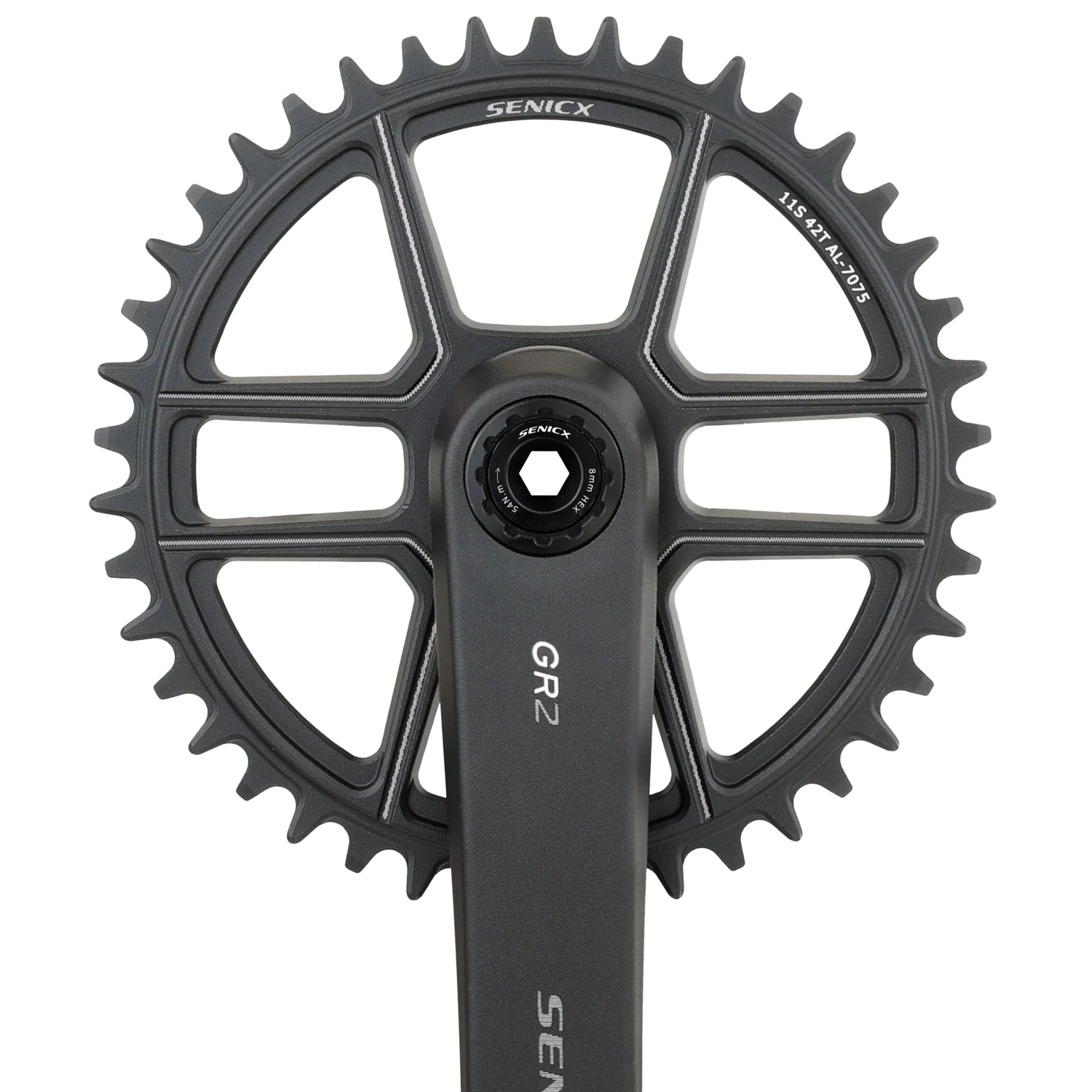 SENICX Gravel Bike Crankset FC-GR2-A1 40T/42T 165mm/170mm/175mm 11s/10s Sprocket Direct Mount CNC with Bottom Bracket Bicycle