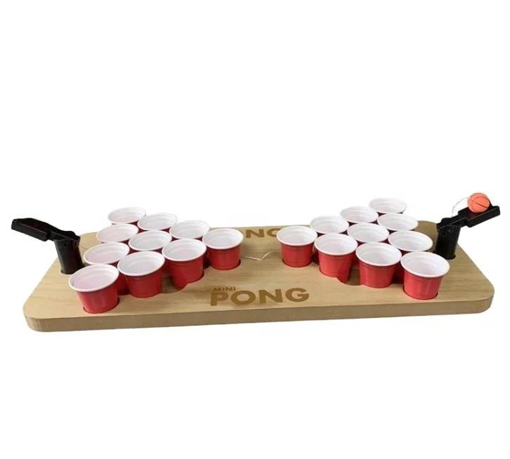 2021 Party Drinking Mini Wooden Red Cups Beer Pong Set Drinking Games