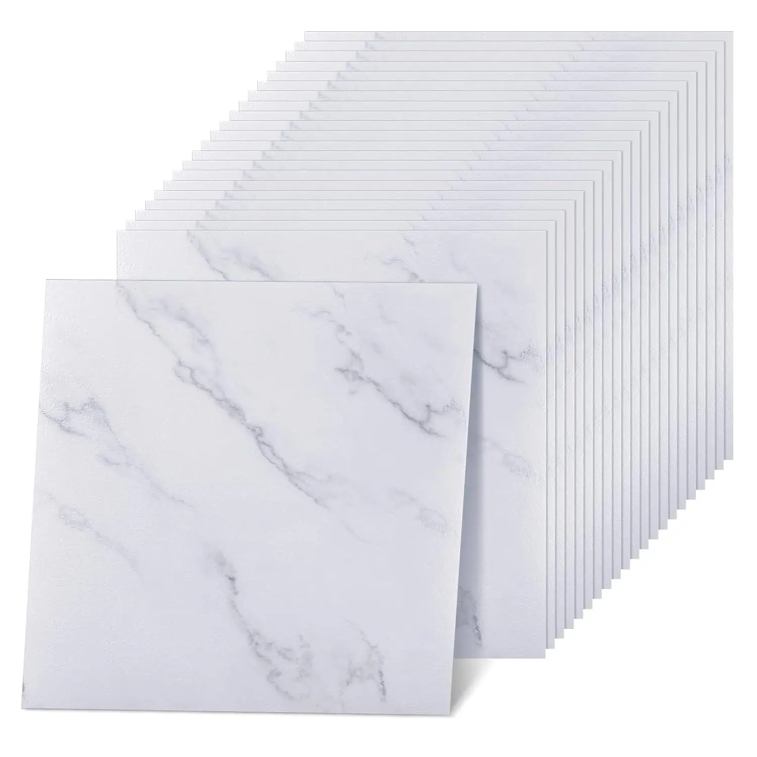 Waterproof Self-Adhesive Indoor PVC Plastic Floor Tiles Thickened Marble Imitate Ceramic Wear-Resistant Household Vinyl SPC