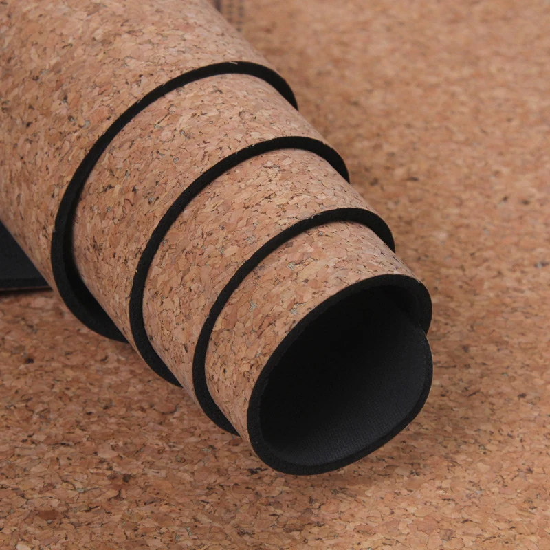 Luxury Organic Large 100% Cork Yoga Mat Custom Print Natural Rubber Eco Portugal with Alignment Manufacturers