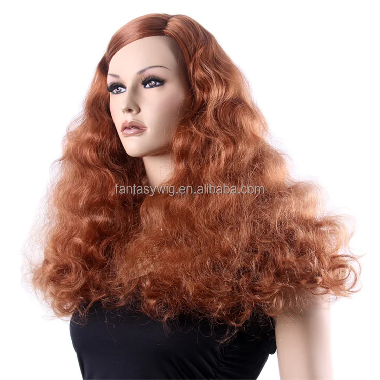 Fashion Red Long Curl Cheap Black Mannequin Female Head For Wig