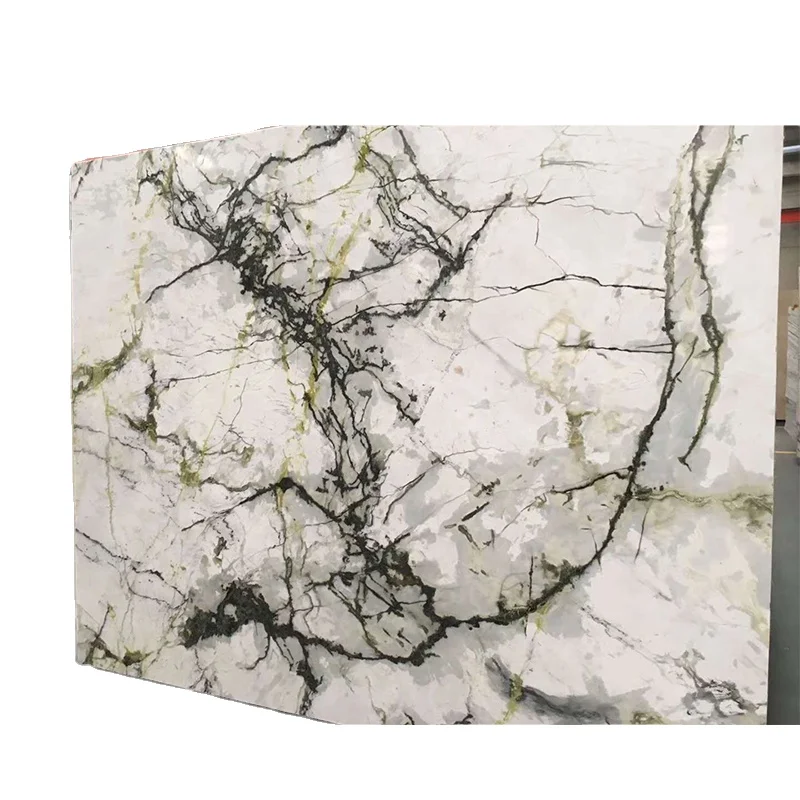 Factory price calacatta green marble slab calacatta carrara verde white marble with green vein marble tile