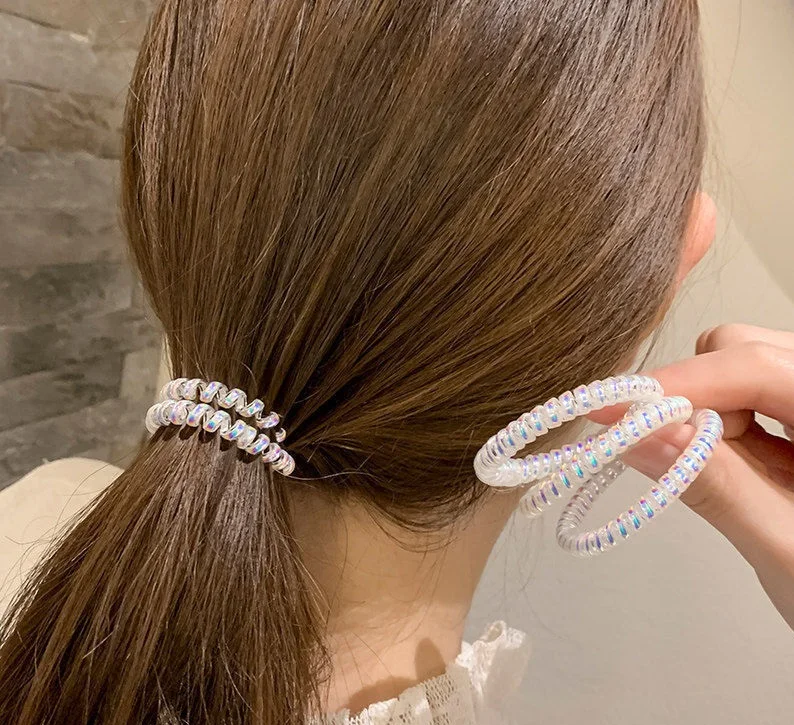 New Mermaids thin phone cord hair rope magic color elastic rubber band fairy headdress