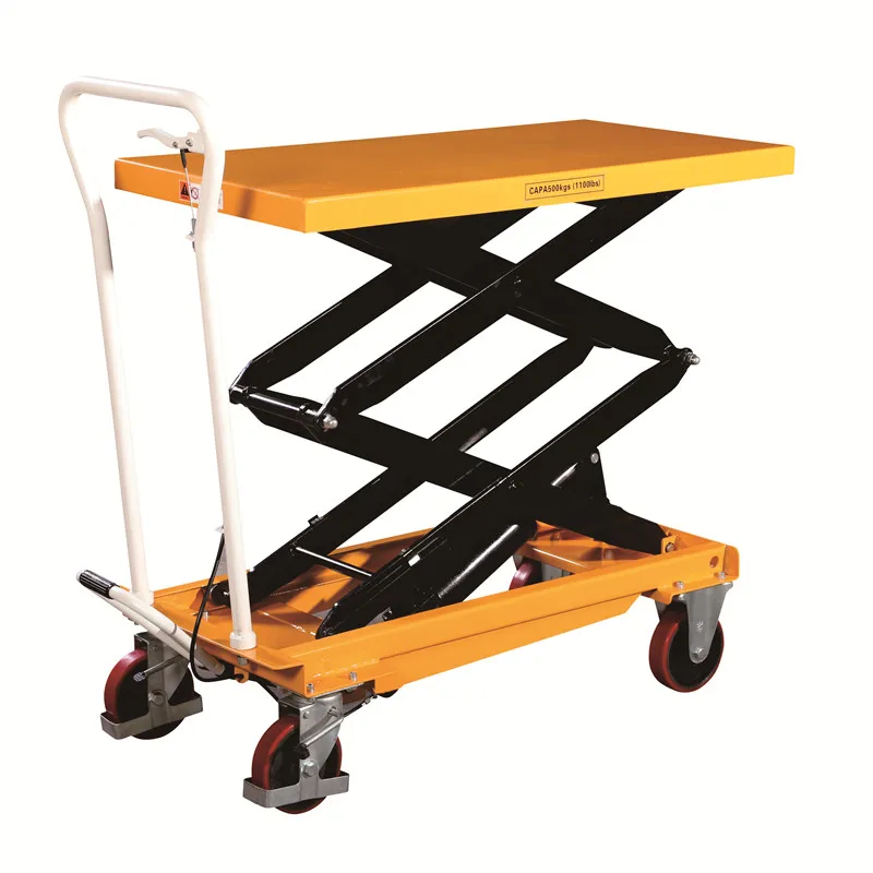 crank hand manual double scissor micro screw lift tables 100kg supplier scissor table lift hire top supplier