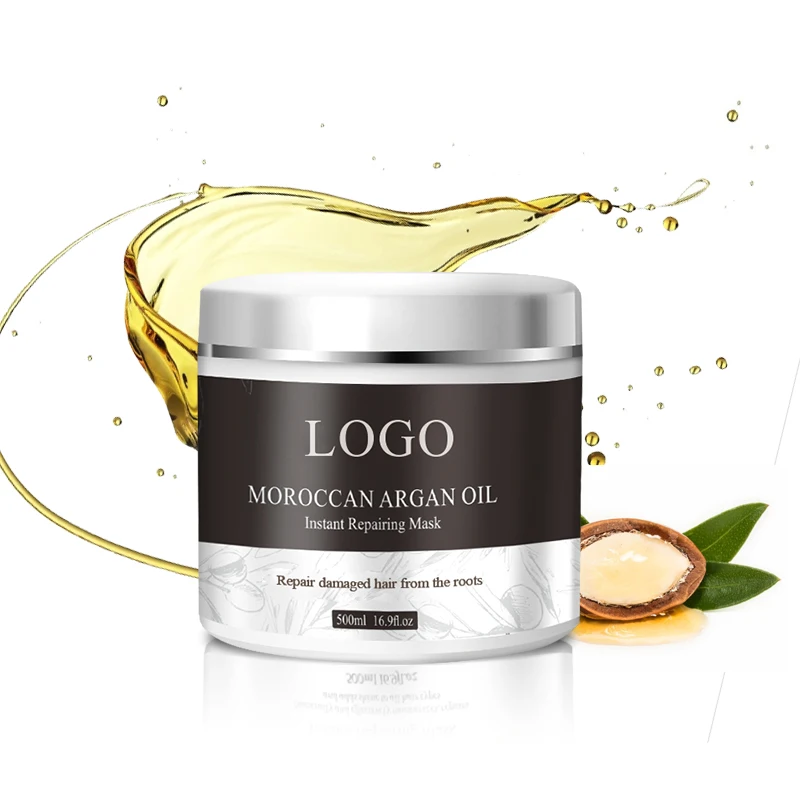 Private Label Custom Oem Moroccan Argan Oil Deep Conditioning Vitamin E Smooth Moisturizing Hair Mask
