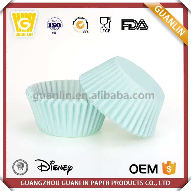 Modern Style Eco-Friendly Colorful 40-60gsm Greaseproof Paper Cup Cake Wrappers