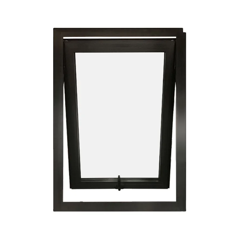 Aluminum Chain Winder Awning Window Top Hung Windows Double Glazed Glass With Screen