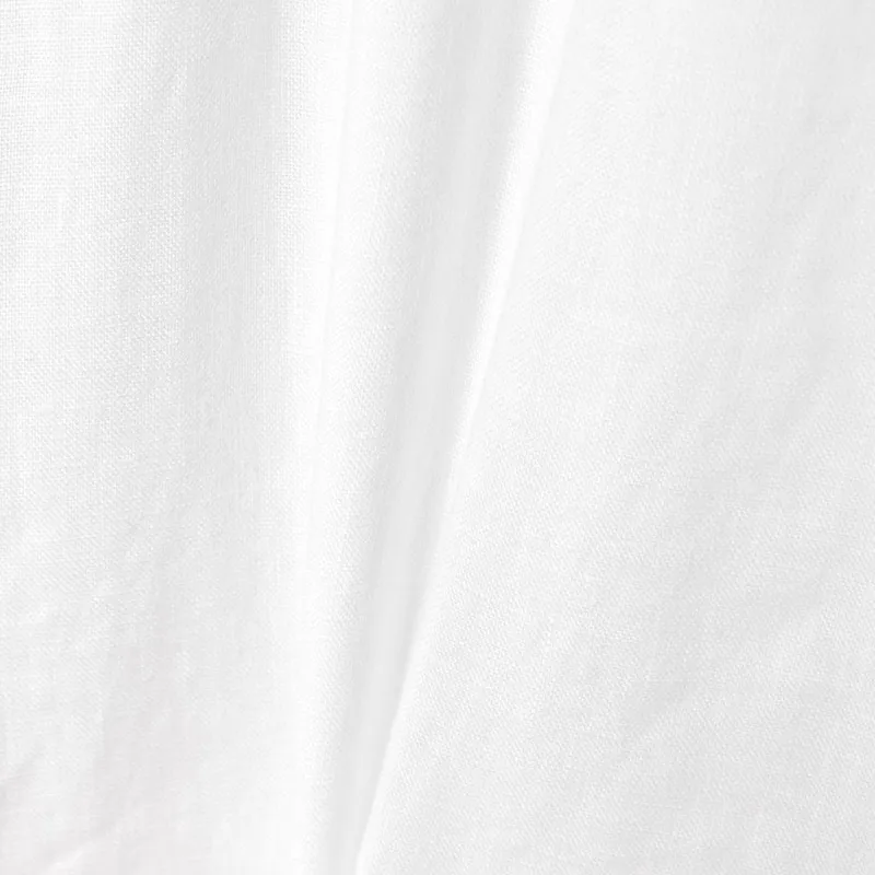 Customized natural linen fabric women midi dress v neck solid color spring summer cotton linen dresses for women