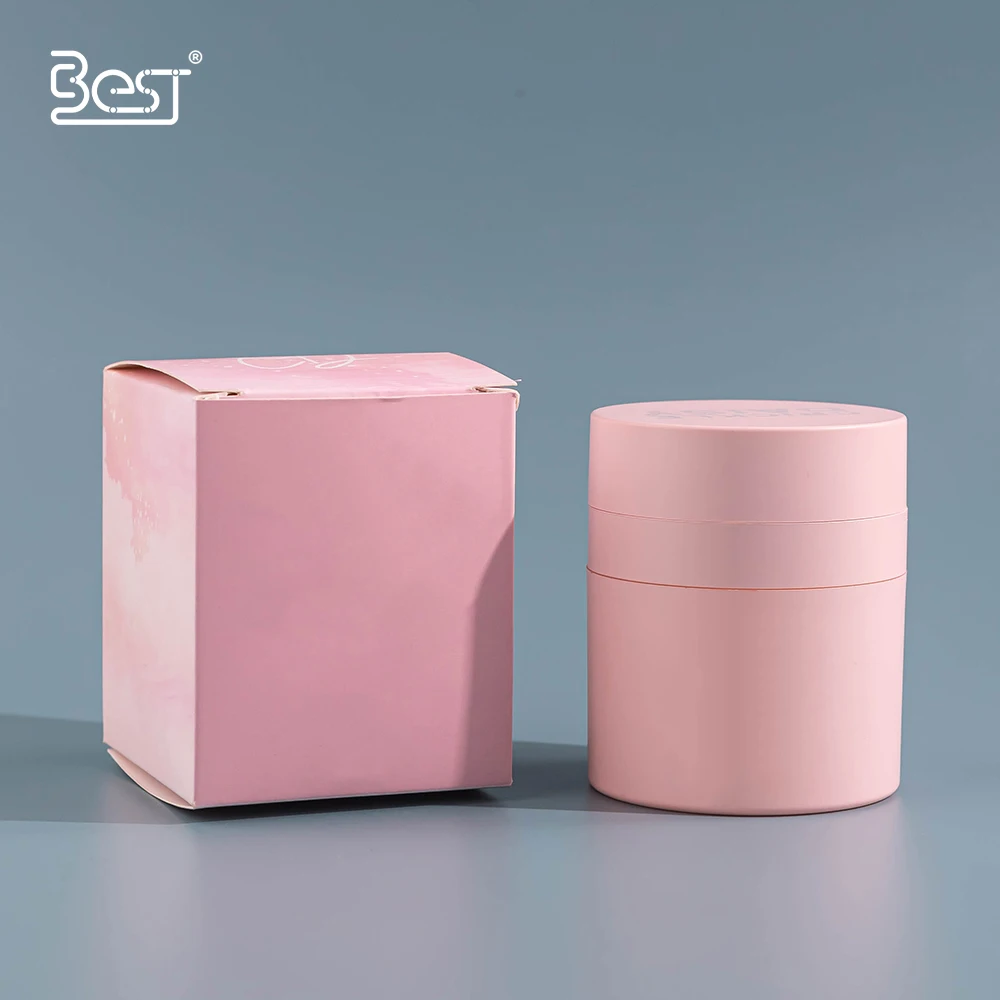 Airless Pump Box Lotion Cream Packaging Empty Cosmetic Container 50g Cosmetic Jar 15g 30g 15ml Pink Skin Care Packaging Custom