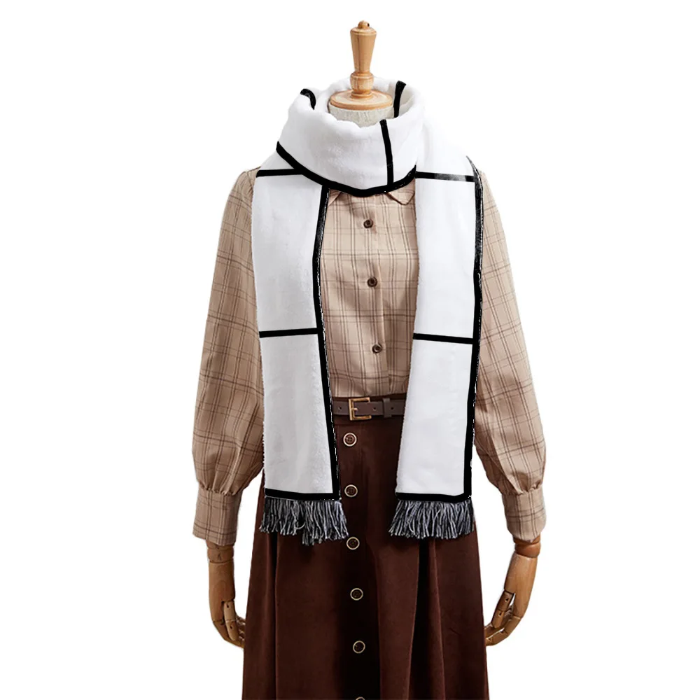 Лидер продаж, Женский Флисовый Шарф с сублимационной печатью, с кисточкой