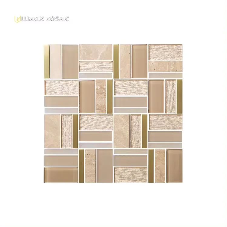 Factory Price Kitchen Bathroom Wall Splicing Design Square Crystal Glass Mosaic Tile