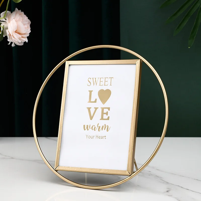 Gold Photo Modern Concise 4in 6in 7in Photos Use Glass Cover Art Picture Photo