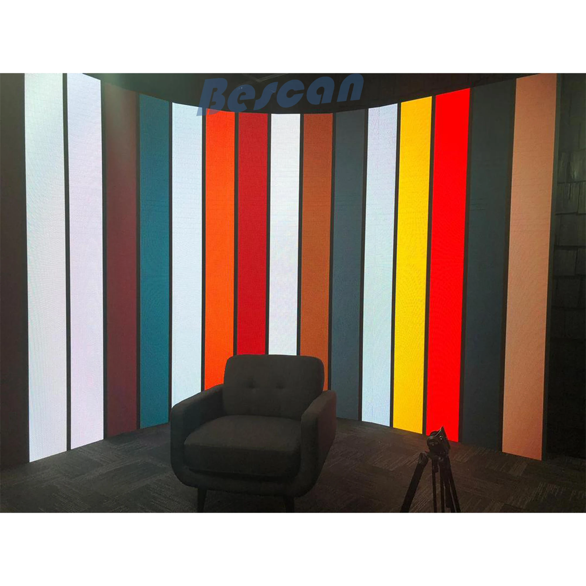 BESCAN Curved Round Cube Indoor Outdoor LED Screen Wall High Quality High Definition Curved LED Video Wall For Stage Event