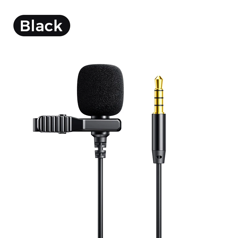 
JOYROOM new design lapel microphone lavalier clip 3M cable microphone audio recorder for mobile phone 